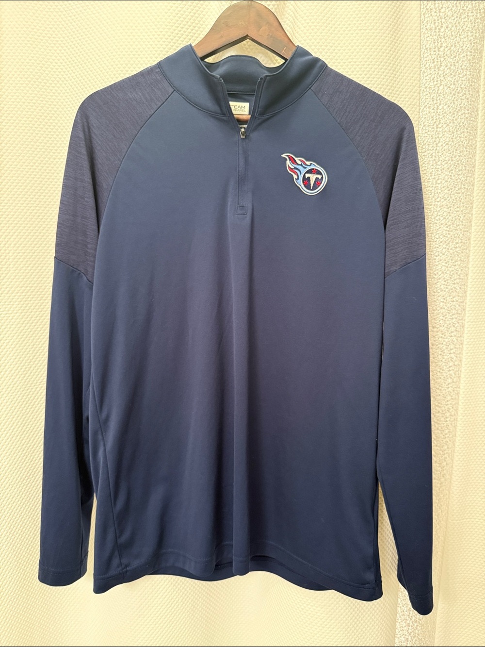 Titans NFL Team Apparel Long-Sleeve Quarter-Zip Pullover